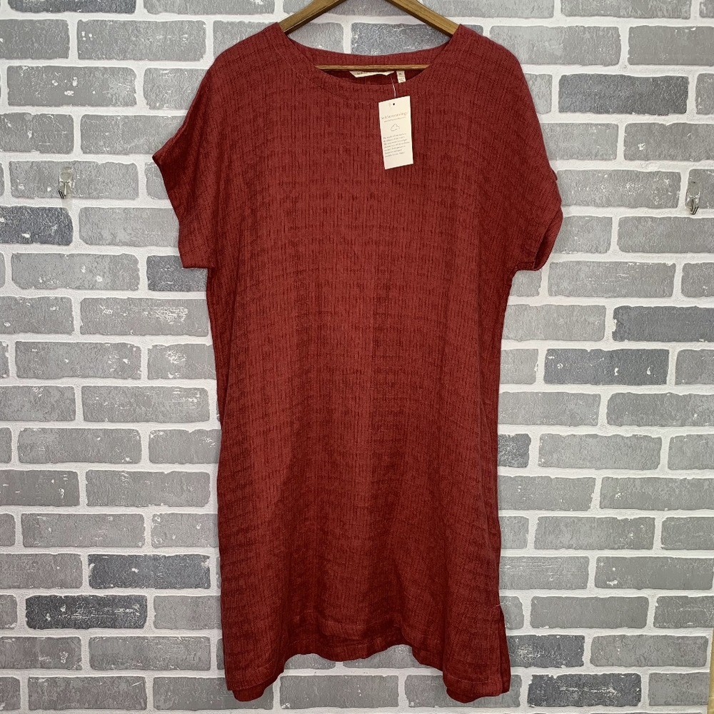 Soft Surroundings Short Sleeve Textured Dress With Slip Size Petite Large